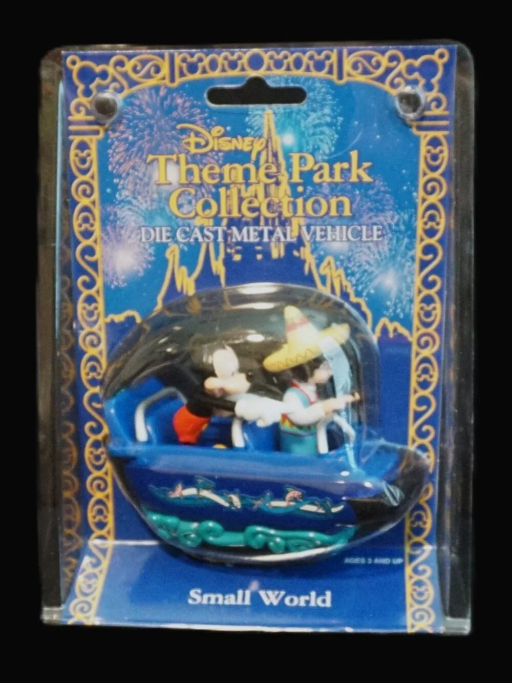 Disney Theme Park Die Cast Medal Vehicle Small World Mickey Mouse
